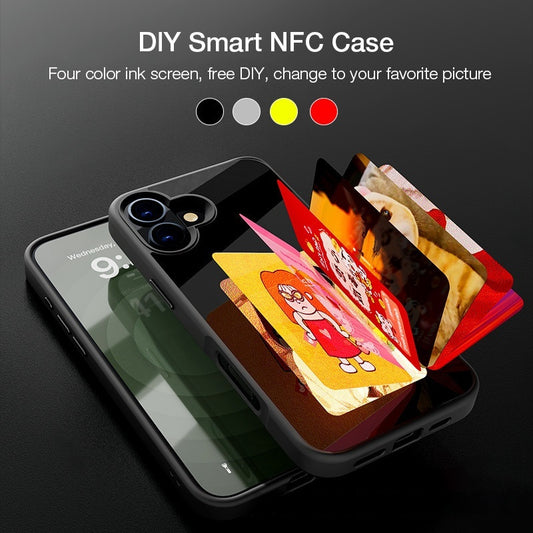 DIY Four-color Ai E-ink Screen NFC Projection Screen Phone Case Glass