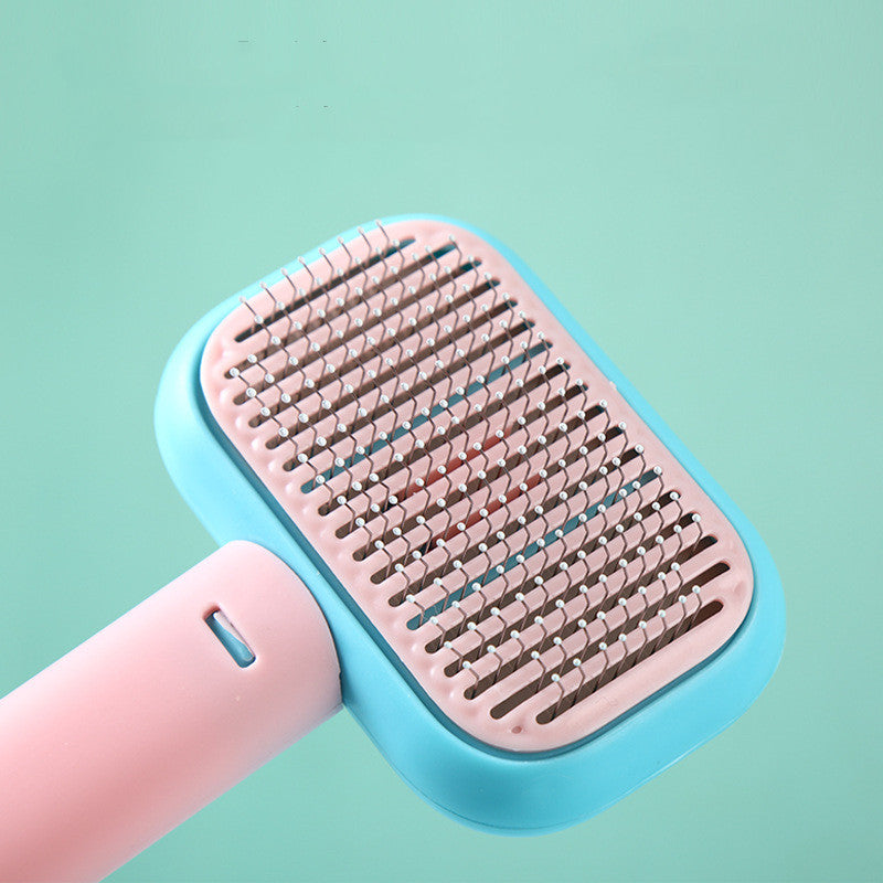FurClean Smart Pet Brush – Easy Hair Remover & Massage Comb for Dogs & Cats (Tangle-Free, Stainless Steel Grooming Tool)